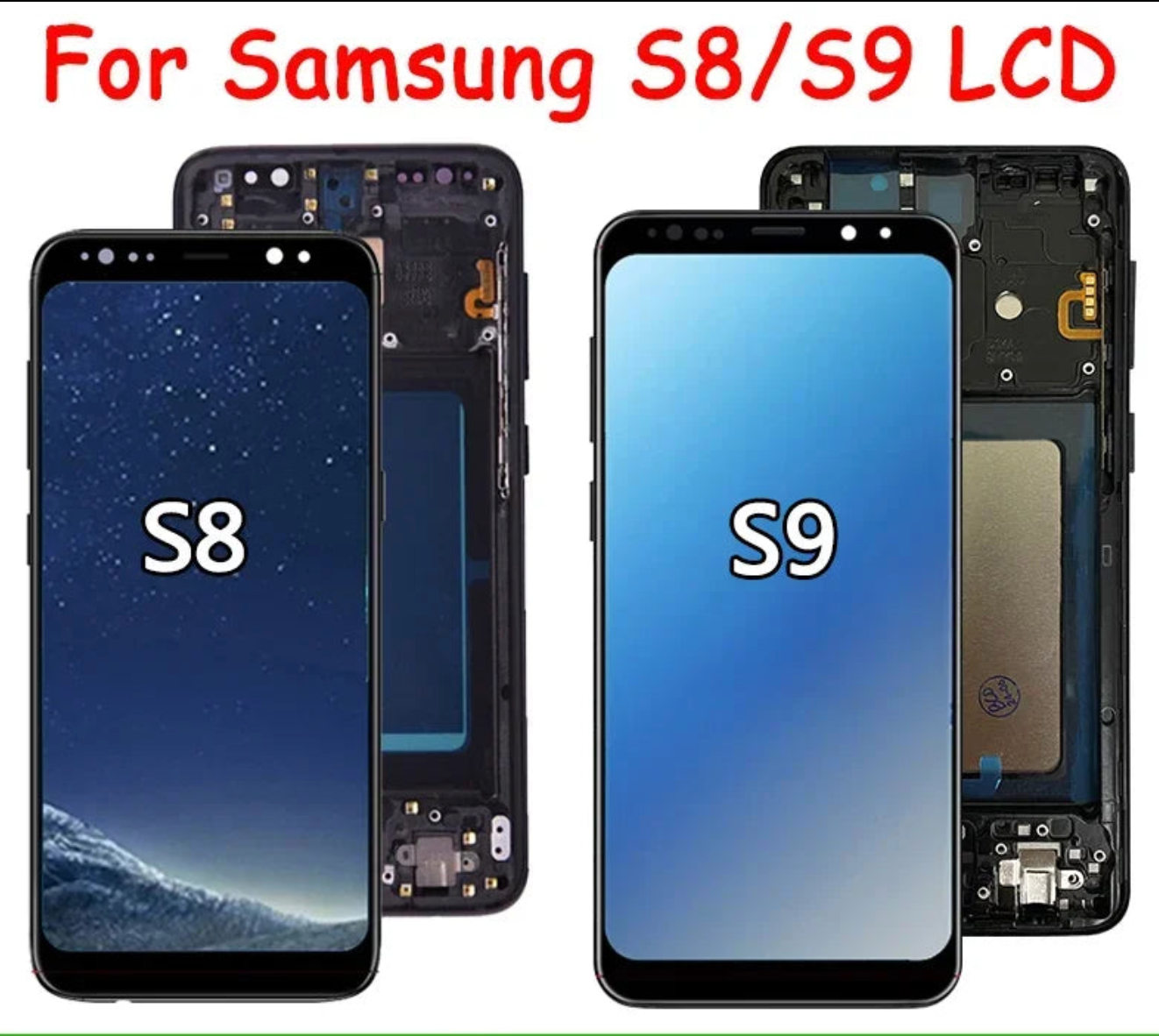 Samsung S8 5.6-inch LCD and capacitive touch screen replacement for vibrant display and responsive touch.