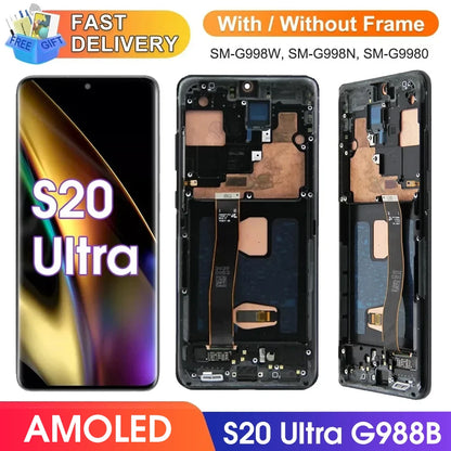 Lcd Display Samsung Galaxy S20 Ultra G988B Screen with Frame